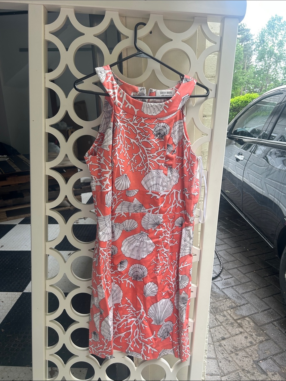 Skirtin Around Coral & White Seashell Maxi Dress